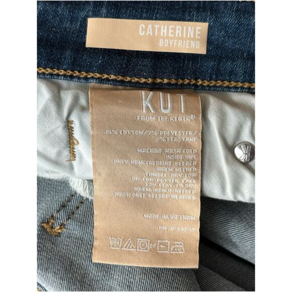 Kut From The Kloth Catherine Boyfriend Denim Stretch jeans blue size 24W - Picture 7 of 7